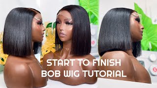 How To Make A Bob Wig With Short Hairs / Fastest Way To Cut A Bob Wig / Tutorial / Ogc