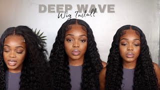 Bomb 24" Deep Wave 5*5 Closure Wig Install | Alipearl Hair