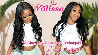 5X5 Hd Lace Closure Wig | No Glue | New Baby Hair Technique! | Ft Yolissa Hair