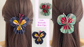  Easy Diy Fabric Butterfly Hair Clips | How To Make Fabric Butterflies | Butterfly Bow Hair Tie