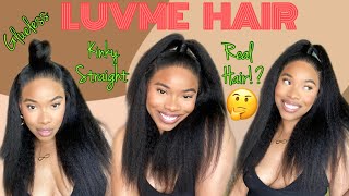 Is That Your Real Hair!?| Kinky Straight 13X4 Invisible Lace Frontal Wig Ft. Luvme Hair