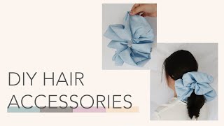 Diy Giant Scrunchie + Hairband // Hair Accessories With Fabric Scraps