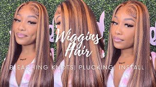 How To: Bleach Knots, Pluck, Customize & Install On Highlight 5X5 Closure Wig Ft. Wiggins Hair