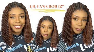 Outre Synthetic Melted Hairline Hd Lace Front Wig - Lilyana Bob 12 --/Wigtypes.Com