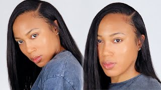 Natural Quick Weave  Side Part Leave Out  | Unice Hair Aliexpress | Forevercryssy