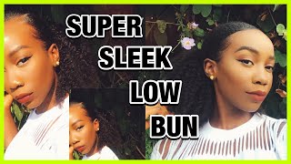 How To: Sleek Low Bun On 4C Hair | Ft Heatfreehair Clip Ins