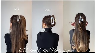 16 Ways To Style Claw Clip 2022 || 16 Claw Clip (Catcher) Hairstyles (Part 2) || The Hairdo'S