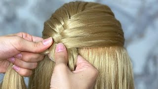 Ponytail Hairstyle For Party | Hairstyle For One Piece | Dutch Braid, Fishtial Braid Ponytail