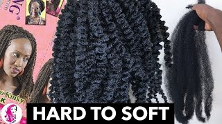 How To Make Afro Kinky Hair Very Soft || Ooh I Wish I Knew This Before.
