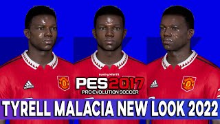 Pes 2017 | Tyrell Malacia | New Face & Hairstyle 2022 | Man Utd - 4K
