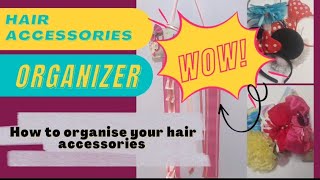 Tutorial Hair Accessories Organizer.(How To Make Hair Pins & Band Holder). #Artwork #Jutecrafts #Art