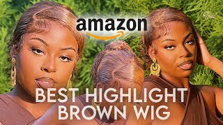 #1 Affordable Highlight Brown Wig On Amazon  || Ft. Nadula Hair