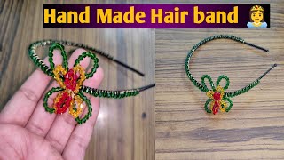 How To Make Stone Hair Band At Home | Hand Made Hair Band | Diy Beautiful #Hairband #Stoneshairband