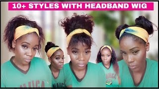 Headband Wig Styles | 10 Plus Ways To Style Headband Wig  Ft Hurela Hair | Cute  Headband Wig Styles