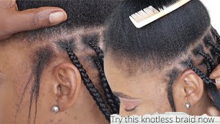 She Asked For A Simple And Beautiful Knotless Braid And I Made This For Her / Nkemjeffrey
