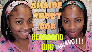 Aisaide  Short Straight Bob Headband Wig My First Time, Princessarmy