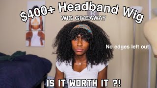 $400+ Headband Wig With Bangs + My First Giveaway  | Hergivenhair