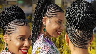 Crochet Twist | Updo | Ponytail Hairstyle | @Irenesbraids
