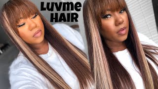 Affordable Glueless Balayage Bang Human Hair Wig | Luvmehair
