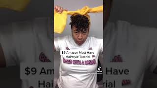 Wrap Tutorial (2021) $9 Amazon Must Have Curly Bangs | Headband Wig Scarf | #Shorts