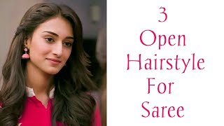 3 Open Hairstyle For Saree | Open Hairstyle | Wedding  Hairstyle | Hairstyle For Saree New Hairstyle