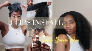 How To Apply Kinky Curly I Tips On Short Hair | Feat  Curls Queen Hair