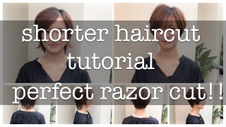 [(English)] Shorter Haircut Tutorial. Perfect Razor Cut!