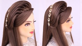 Latest Bridal Puff Hairstyle L Perfect Puff Hairstyle L Front Variation L Wedding Guest Hairstyles