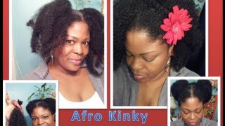 How To Create Afro Puffs With Short Hair Using Afro Kinky Hair: Part Two