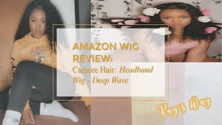 Amazon Wig Review | Cassore Hair | Curly Headband Wig  #Amazonwigs #Cassorehair #Deepwave