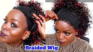  Curly Braided Wig .Wig Review Box Braids  Wig Curly Short Wig