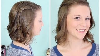 Floating Braided Half Up Style For Short Hair