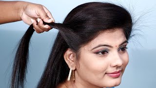 Ultra- Modern Side Bridal Hairstyle For Girls | Hairstyle For All Indian Girls | New Prom Hairstyle
