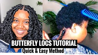Butterfly Locs Tutorial  On Short Hair Twa| Beginner Friendly Step By Step | Freetress Water Wave