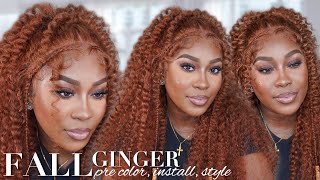 The Most Perfect Fall Hair Color  | Pre Colored + Easy Install | Ginger Frontal Wig | Nadula Hair