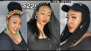 Cheapest High Quality Amazon Headband Wigs I'Ve Tried! (2020)  Kinky Straight Hair + Box Braid