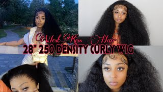 This Wig Was Melted  28" 250 Density Curly Wig Ft Westkiss Hair | Assalaxx
