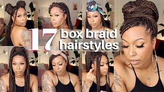 17 Easy Box Braid Hairstyles! | + Quick Refresh Tip For Old Braids | @Theheartsandcake90