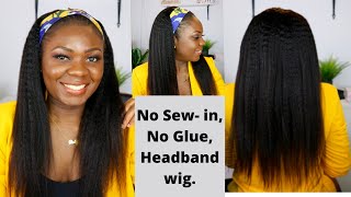 Perfect For Every Natural Hair Sister/ Kinky Straight Headband Wig 20 Inches/ Tinashe Hair.