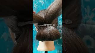 Simple Low Bun Hairstyle For Saree With 2 Backpin For Party| Simple Hairstyle|Zebawithstyle|Shorts