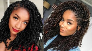 Recreating Pinterest Hairstyle| Kinky Twist Braiding Hairstyles |Africa Local Market Braiding