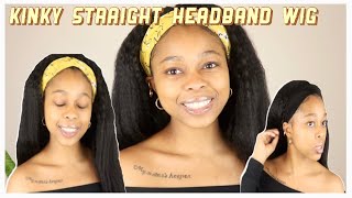 Human Hair Kinky Straight Headband Wig | Amazon Wig Review | Formal Hair | Beginner Friendly