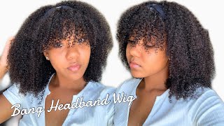New Curly Bangs Headband Wig? It Looks So Real  The First One Ever From Hergivenhair
