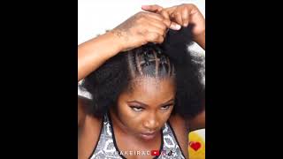 Simple And Cute High Afro Puff Natural Hairstyle On 4Chair | Natural Hair Tutorial