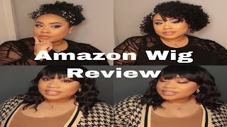Amazon Wig Review (Gowitt Short Bob W/Bangs, Aisi Short Curly Headband Wig)