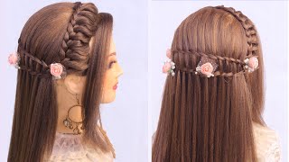 How To Waterfall Braid L Wedding Hairstyles L French Braid L New Hairstyle L Summer Hairstyles 2022
