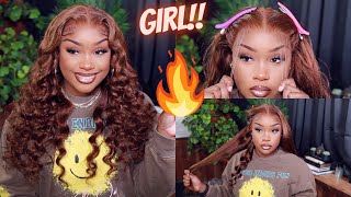 Do You See This!?  She'S Fire Baby!  Affordable Chocolate Brown Wig Install ! X Junoda Hair