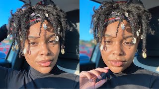 How To: Install Cowrie Shells....Diy Loc Jewelry