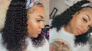 Natural Deep Wave Headband Wig| Luvmehair | Beginner Friendly Wig Installation + Hair Unboxing
