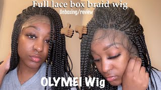 Olymei Full Swiss Lace Box Braid Wig Unboxing/Review & Try On